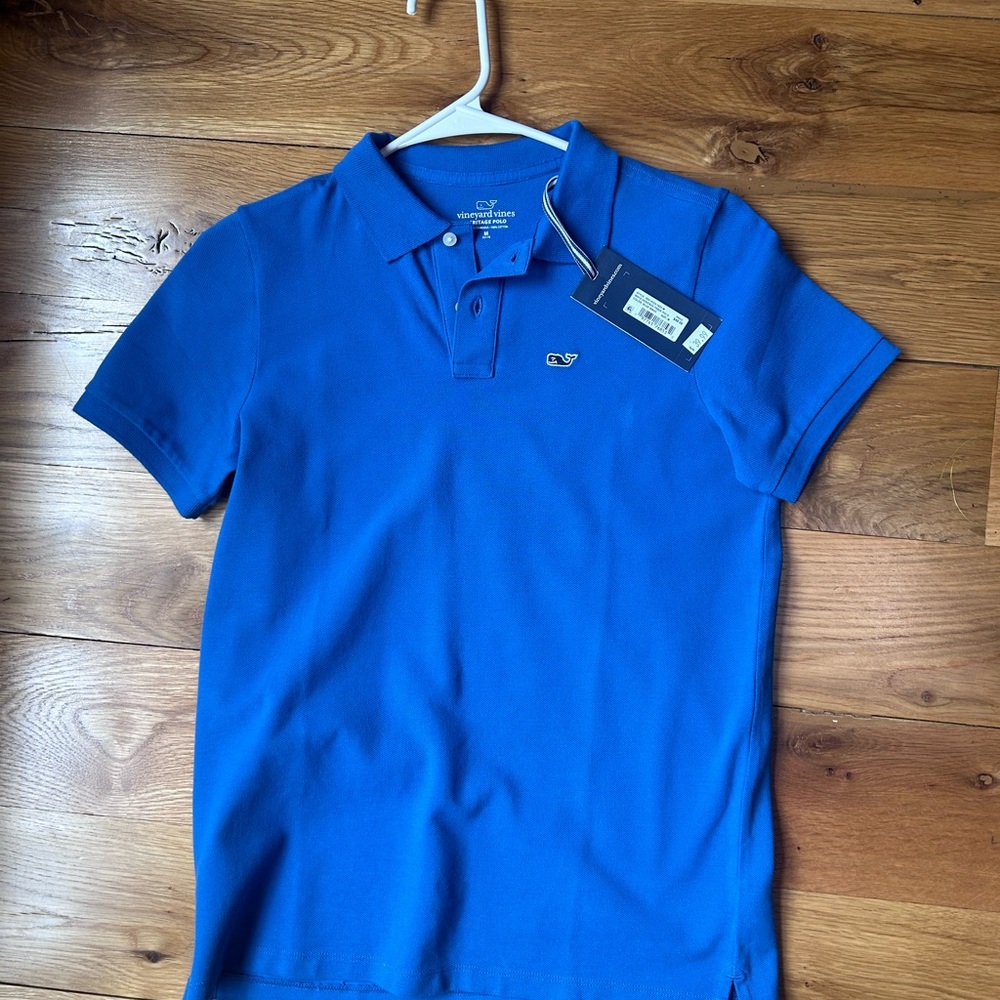 NWT Vineyard Vines Blue Polo 
Boys medium
